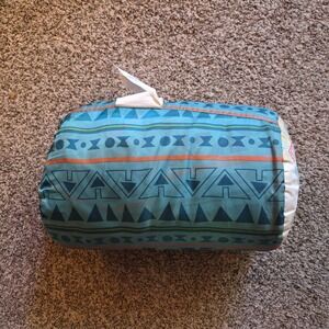 Coleman Kids Glow in the Dark Sleeping Bag 50F Youth Blue Geometric Tribal Print